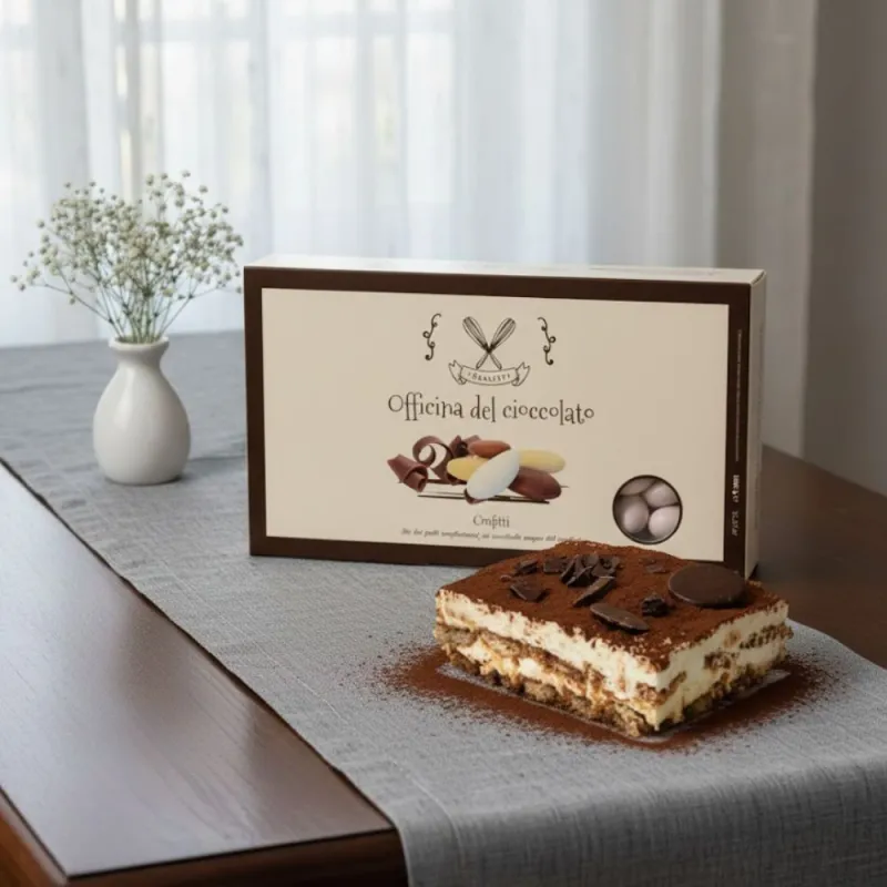 Confetti TIRAMISU' con Mandorle ripieni Crema e Cioccolato