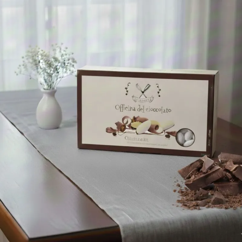 Confetti Classici Bianchi Cioccolato Fondente per Confettata Comunione
