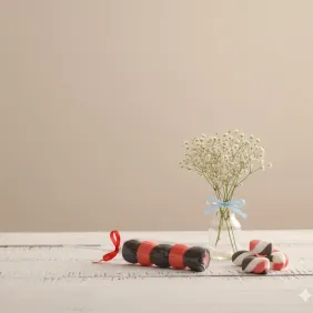 Spiedini Zuccherini Marshmallow Laurea con Bonbon Rossi e Neri