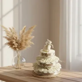 Bomboniere Online Torta Portaconfetti con Appendino Foglia Sacra Famig