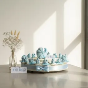 Bomboniere Carrozzina Biberon Statuine Torta Nascita Bimbo Confetti