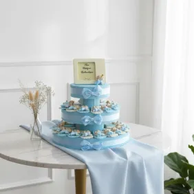 Bimbo in pigiama tenera Torta Bomboniera Nascita Statuina