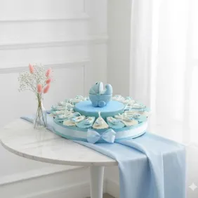 Torta Bomboniera Nascita Battesimo Spilla Confettata Offerte Confetti