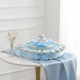 Bomboniera Torta con Magnete Coccinella Bimbo in Porcellana Nascita