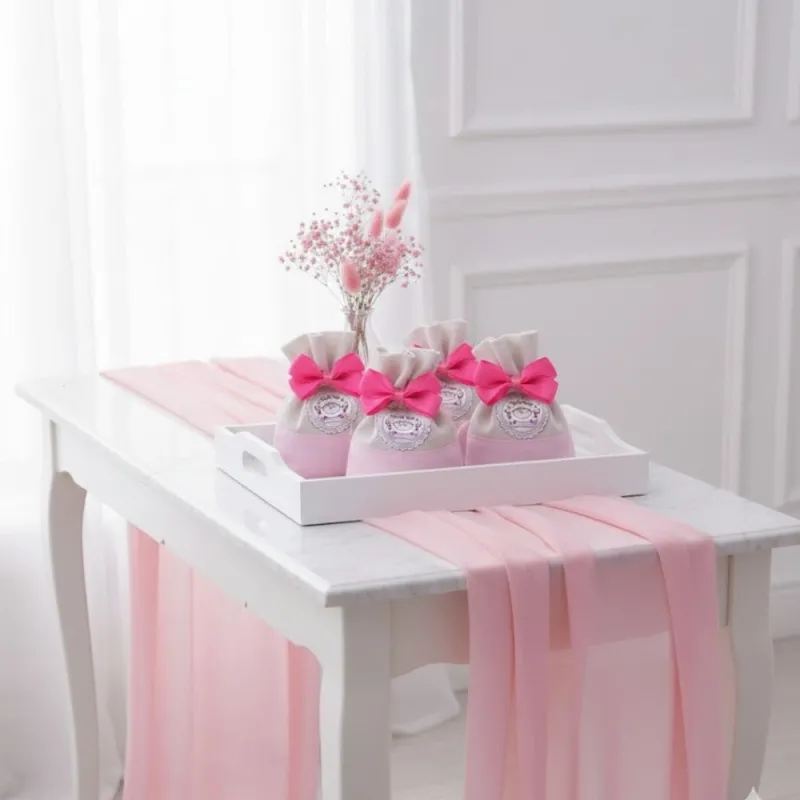 Sacchetti con stampa bicolor Bomboniere Nascita Bimba