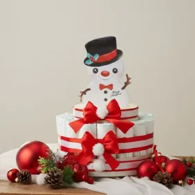 Torta Pannolini Natalizia Snow il Pupazzo