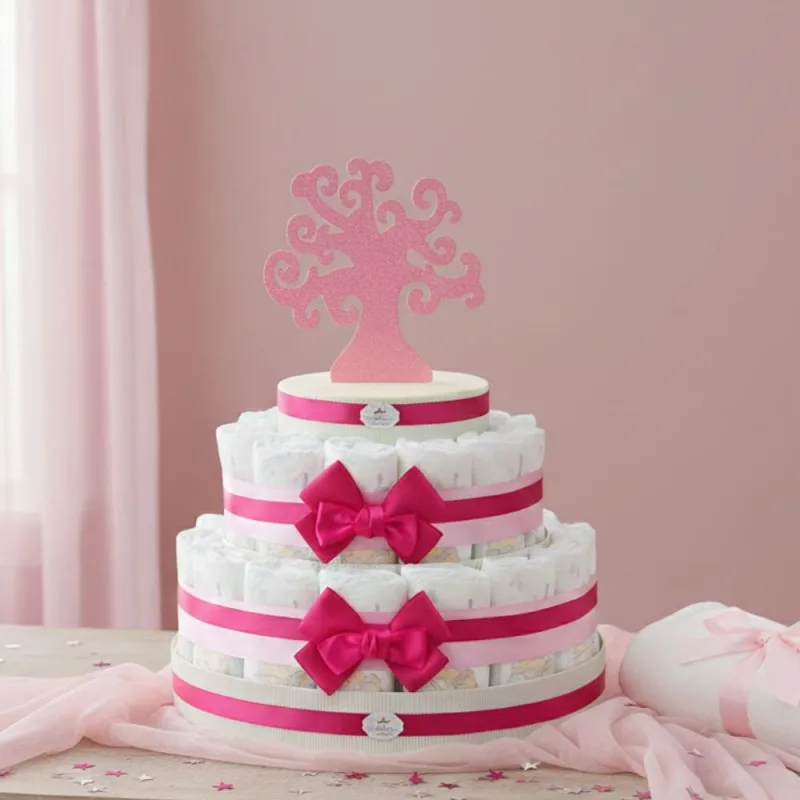 Albero Della Vita Torta Pannolini Elegante
