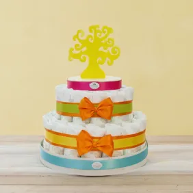 Albero Della Vita Torta Pannolini Elegante
