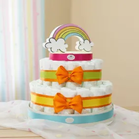 Magico Arcobaleno Torta Pannolini Colorata