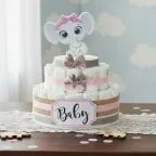 Torta Pannolini Elefante Effye Bimba Idea Regalo Nascita Economica