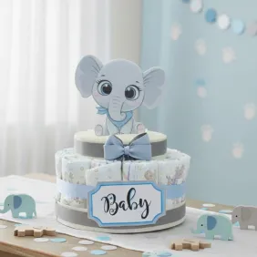 Torta Pannolini Elefante Effye Bimbo Idea Regalo Nascita Economica