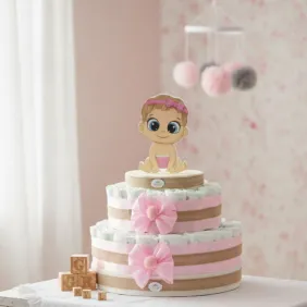 Torta Pannolini Bimbo e Bimba idea Regalo Nascita