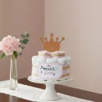 Torta Pannolini Neonata con Corona Principessa Idea Regalo Economica e Originale
