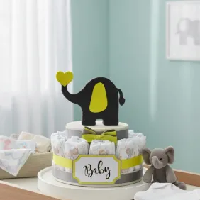 Torta Pannolini Elefante Nascita Idea Regalo Economica