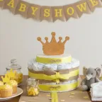 Torta Pannolini Neonato con Corona Idea Regalo Economica
