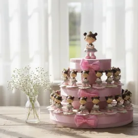 Comunione Bomboniera Principessa Unicorno Su Torta Bimba con corona