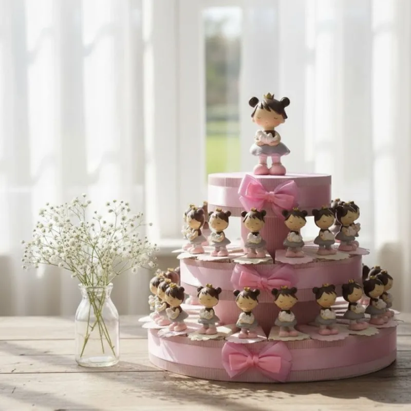 Comunione Bomboniera Principessa Unicorno Su Torta Bimba con corona