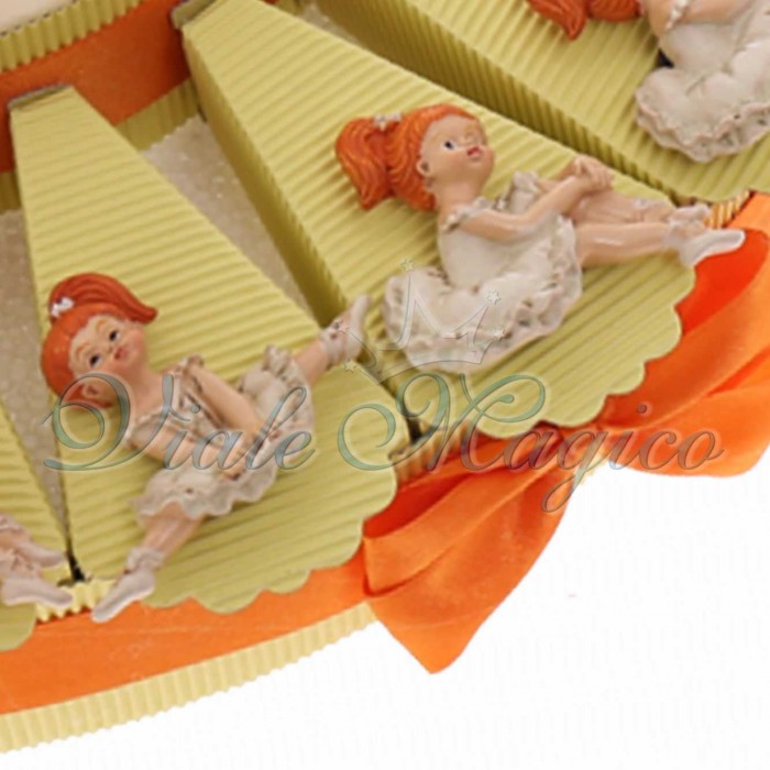 Bomboniere Comunione Bimba Torta con Magnete Ballerina in Tutù