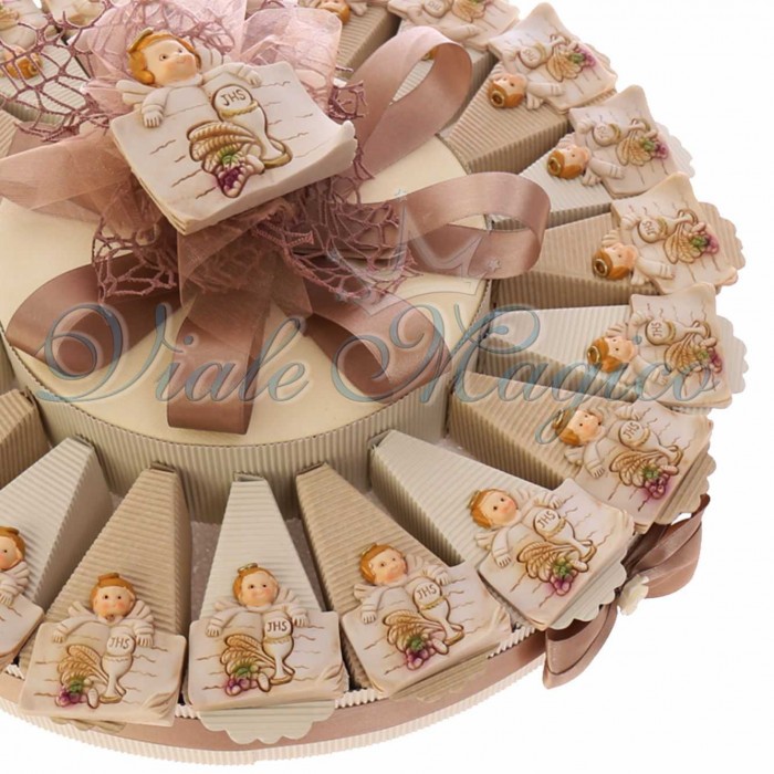 Torta Bomboniere Economiche Offerte Placchetta Angioletto con Calice Comunione Torta Bomboniere Economiche Offerte Placchetta Angioletto con Calice Comunione