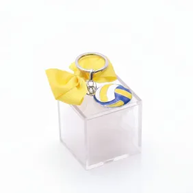 Portachiave Pallone Palla a Volo su Plexiglass Bomboniere Confezionate