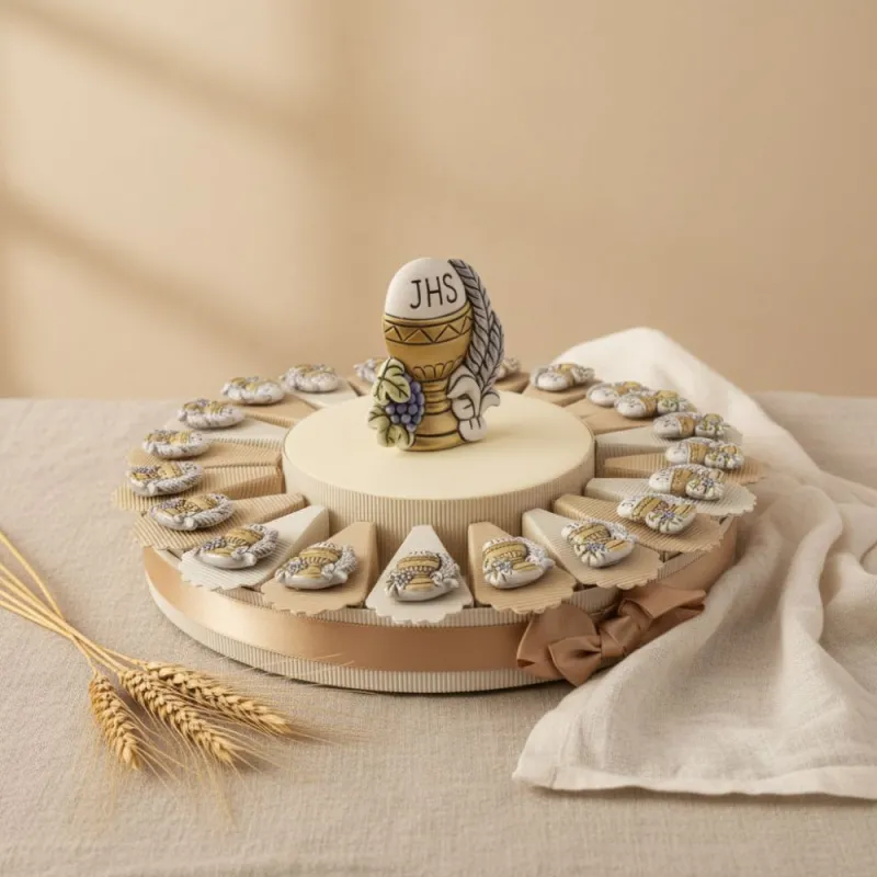 Magnete Sacro Calice Comunione Oro Torta Bomboniere