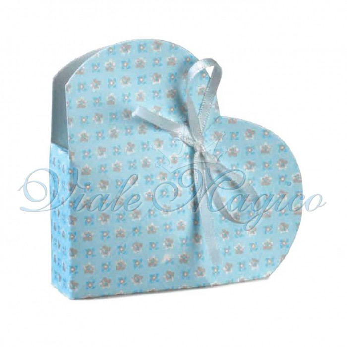Bomboniere Battesimo Fai da te Scatoline Nascita 20 PZ Cuore Bloom Bimbo