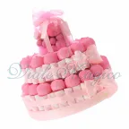 Vendita Torta Marshmallow Caramelle per Nascita Bimba 2 piani Confettata