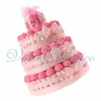 Vendita Torta Caramelle per Nascita e Battesimo Bimba 3 piani Marshmallow 