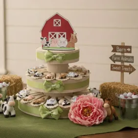 Animali Della Fattoria Magneti Su Torta Bomboniera. Bomboniere battesimo e primo compleanno tema animali della fattoria