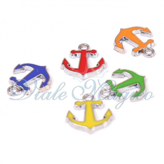 Vendita Bomboniere Compleanno Tema Mare Braccialetti con Ciondoli Ancora Mix Color