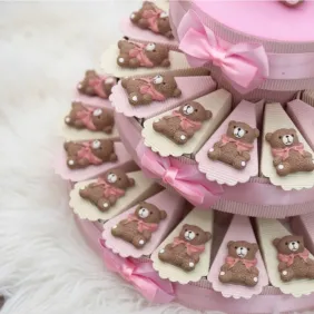 Torta Bomboniere Nascita Morbidi Orsetti Bimba Magneti