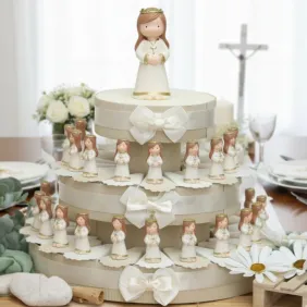 ALLESTIMENTO TORTA BOMBONIERE SACRO ULIVO BIMBA