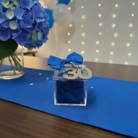 Bomboniera 30 Anni Elegante: Cubo in Plexiglass