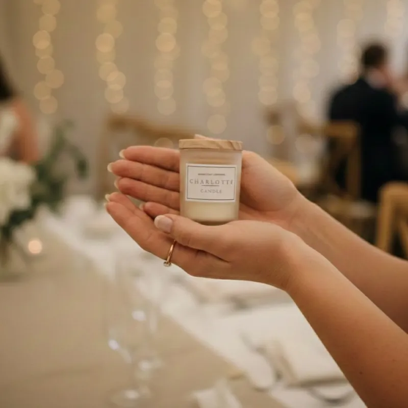 Torta Bomboniere Candele profumate Matrimonio e Prima Comunione con portaconfetti