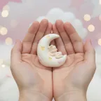 Battesimo Bomboniere Dolce Bimba Dormigliona sulla luna Torta