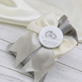 Bomboniere Nozze d’Argento 25° Anniversario con Confetti e Magnete Personalizzato