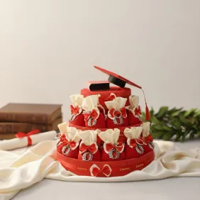 Bomboniere Laurea Corona di alloro Satin Torta 25 Sacchetti con Confetti