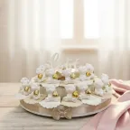 Orsetto Bianco con Cuore Oro