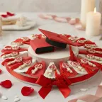 Torta Bomboniere Laurea Chiave Quadrifoglio con Nappina Rossa, Ideale come Torta Bomboniera Laurea di un Rgazzo o di una Ragazza
