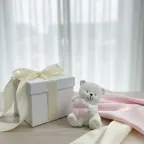 Orsetto con Quadrifoglio Rosa