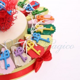 Bomboniere Compleanno 18 Anni Appendino Chiave Portafortuna Ragazzo Ragazza 