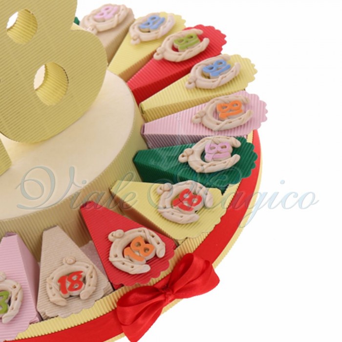 Torta Bomboniere Online Compleanno Magnete Ferro di Cavallo 18 Anni 