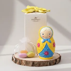 Salvadanaio Bomboniera Regalo Matrioska portafortuna