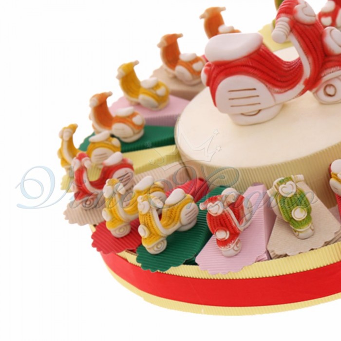 Torte Bomboniere Compleanno Statuina Vespa Ragazzo Ragazza Love