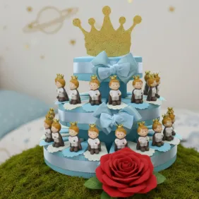 Comunione Bomboniere Piccolo Principe con Corona Statuina