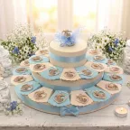 Maxi Torte con Appendino Cuore Pois Comunione Bimbo