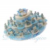 Bomboniere Online Nascita Alzatina Maxi con Statuine Pony e Orsetto Legno Bimbo