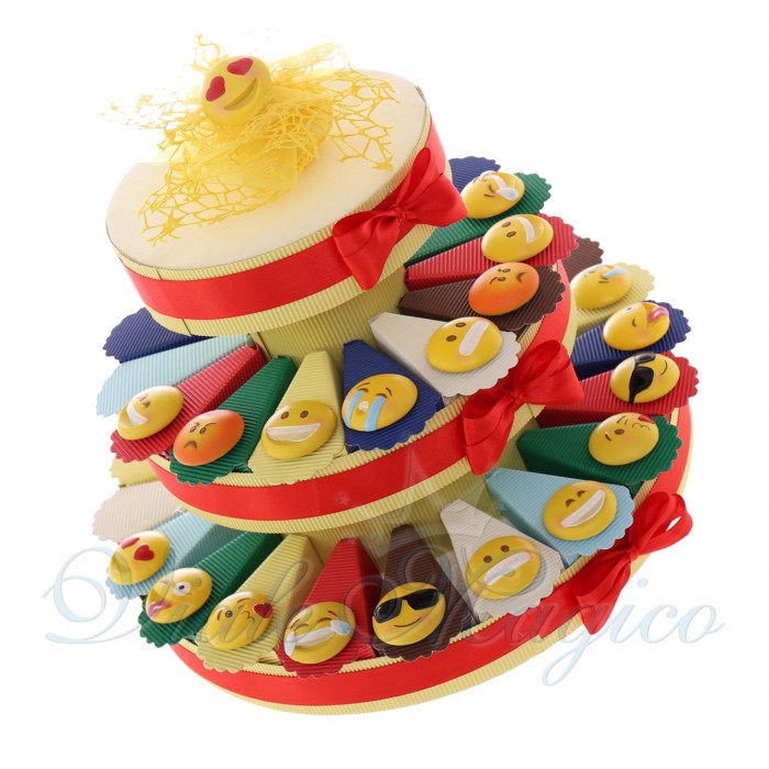 Torta Bomboniere Compleanno Confetti con Magnete Smile 10 Modelli