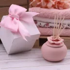 Profumatore Cipria con rosa - Bomboniere Battesimo