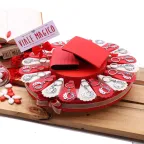 Bomboniera Corona d'alloro Laurea Torta Portaconfetti Satin